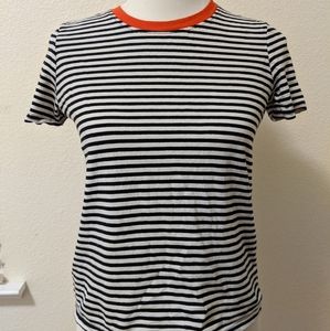 Bershka Striped Cotton Tee